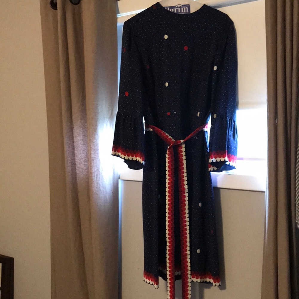 Boden Polka Dot Bell sleeve dress